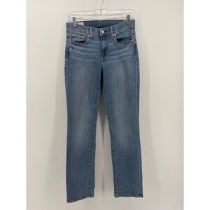 GAP Classic Straight Mid Rise Jeans Blue Wash Women's Size 26 / 2R